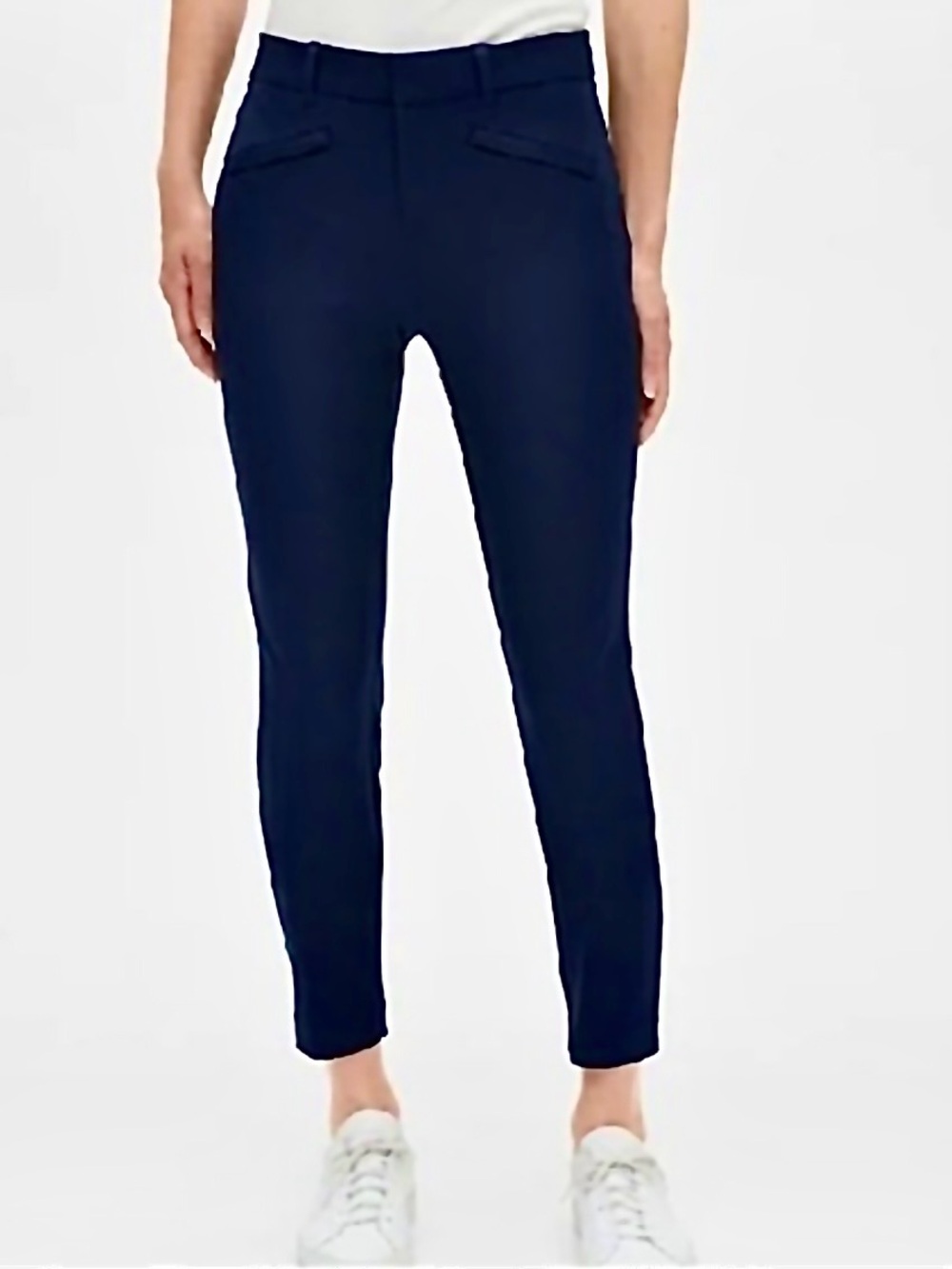 GAP Signature Skinny Ankle Dark Navy Slim Dress Pants Flat Front in 8T 8 Tall